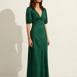 AUGUSTE - Pamela Midi Dress - Emerald Green