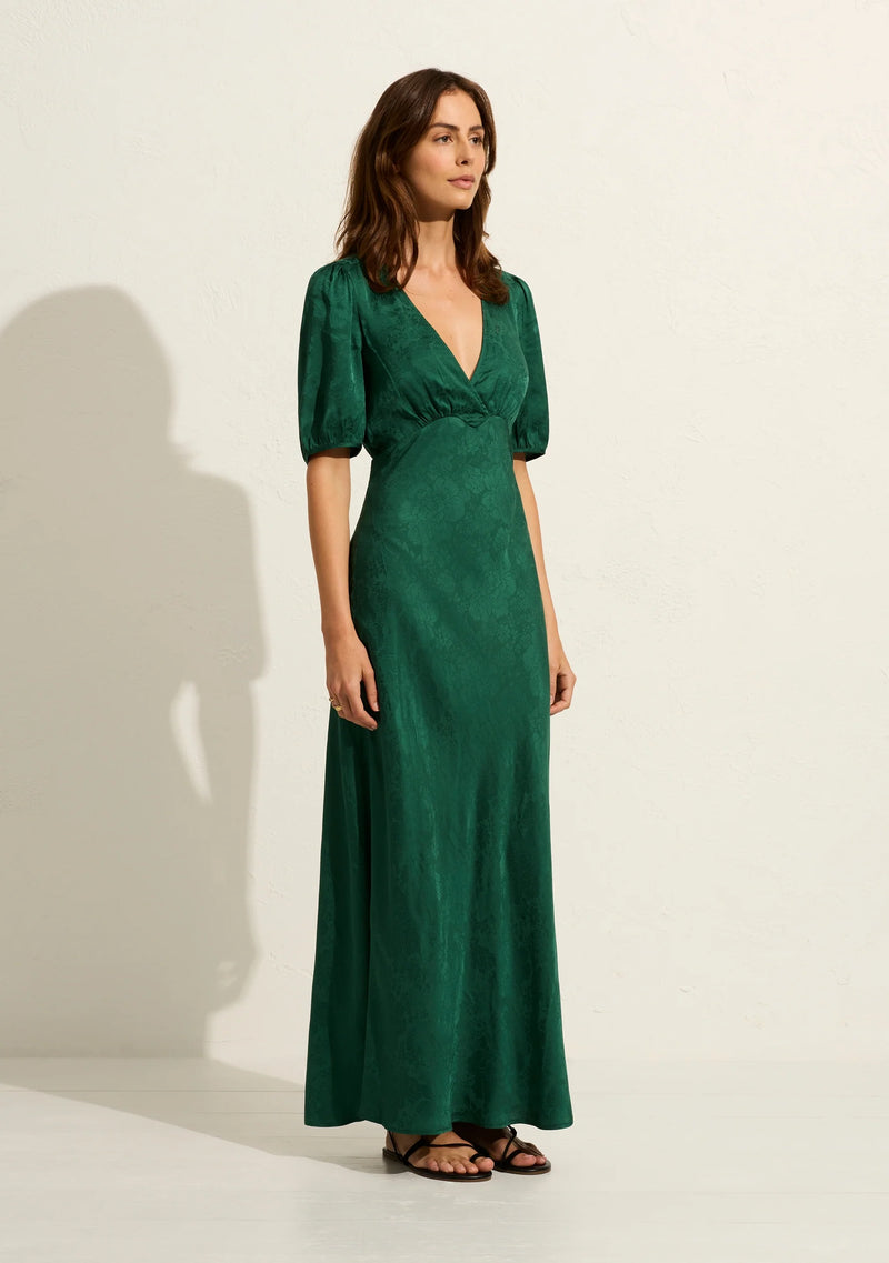 AUGUSTE - Pamela Midi Dress - Emerald Green