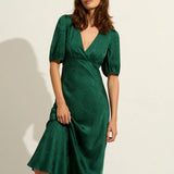 AUGUSTE - Pamela Midi Dress - Emerald Green