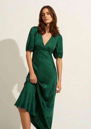 AUGUSTE - Pamela Midi Dress - Emerald Green