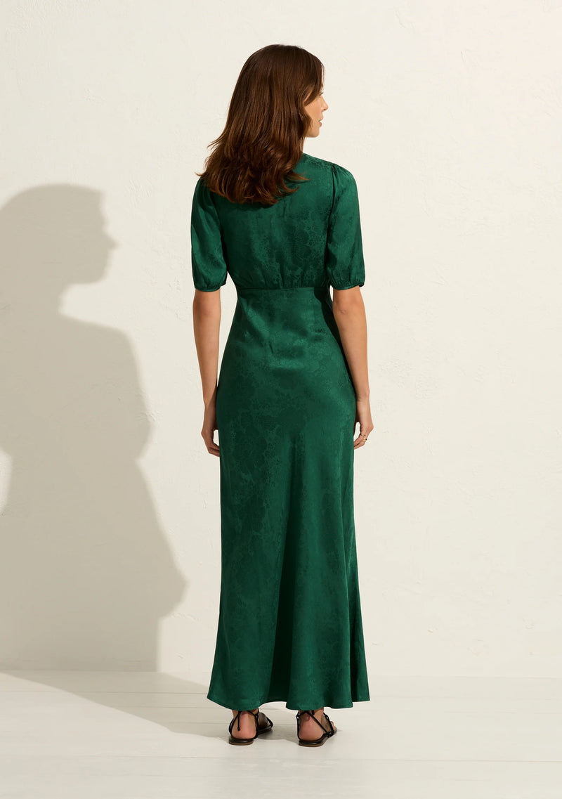 AUGUSTE - Pamela Midi Dress - Emerald Green