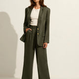 AUGUSTE - Toni Relaxed Blazer - Deep Olive