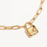 BY CHARLOTTE - Promise Of Us Lotus Padlock Bracelet