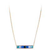 FAIRLEY - Blue Ombre Bar Necklace