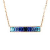 FAIRLEY - Blue Ombre Bar Necklace