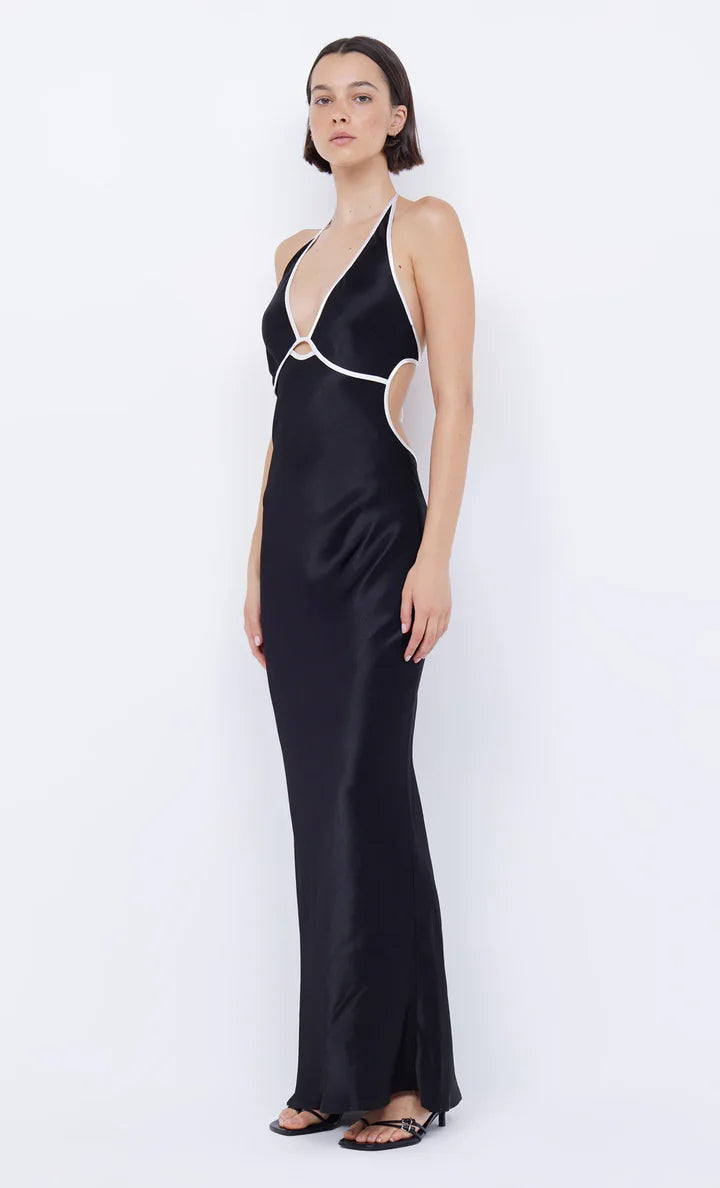 BEC + BRIDGE - Zariah Halter Dress - Black/Ivory