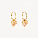 By Charlotte - Connect With Your Heart Hoops - 18K Gold Vermeil