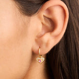 By Charlotte - Connect With Your Heart Hoops - 18K Gold Vermeil