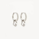 BY CHARLOTTE - Love Unlocked Padlock Hoops | Silver