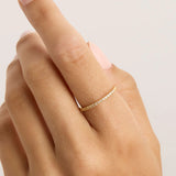 BY CHARLOTTE - 14K Diamond Halo Ring - Solid Gold / 8