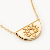 BY CHARLOTTE - 14K Mini Gold Lotus Necklace - Solid Gold