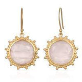 Satya -  Open Hearted Earrings - Rose Quartz