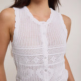 ROLLAS - Maisie Knit Top - White