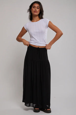 STAPLE THE LABEL - Milla Midi Skirt - Black