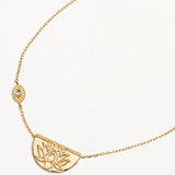 BY CHARLOTTE - Eye Of Peace Lotus Necklace -  18K Gold Vermeil