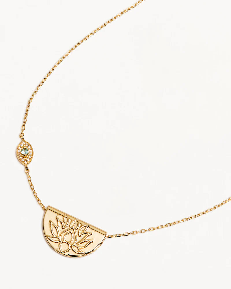 BY CHARLOTTE - Eye Of Peace Lotus Necklace