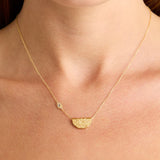 BY CHARLOTTE - Eye Of Peace Lotus Necklace -  18K Gold Vermeil