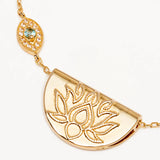 BY CHARLOTTE - Eye Of Peace Lotus Necklace -  18K Gold Vermeil