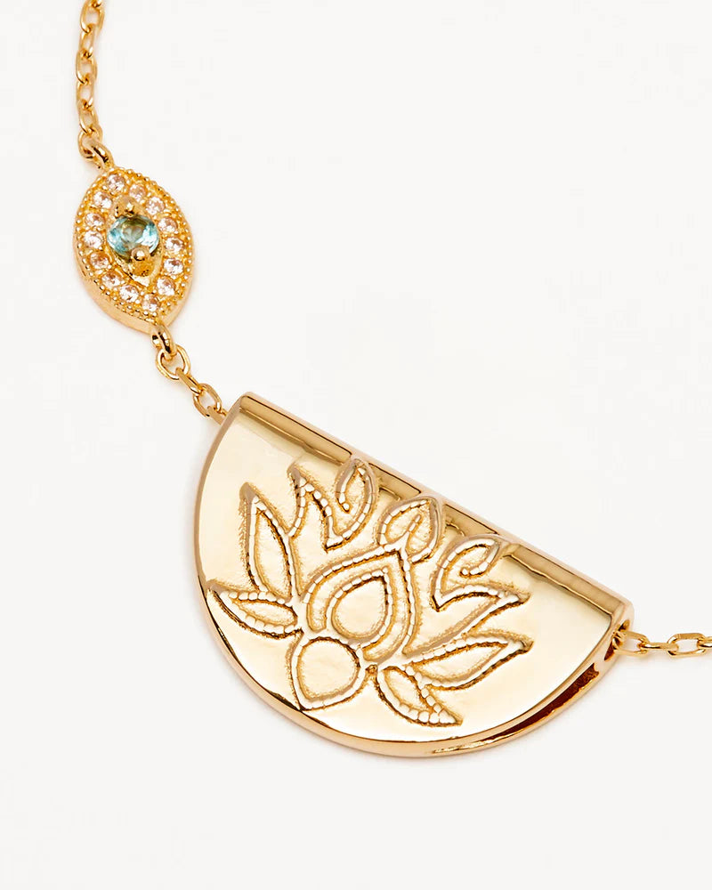 BY CHARLOTTE - Eye Of Peace Lotus Necklace