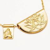 BY CHARLOTTE -  Lotus & Little Buddha Necklace