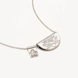 BY CHARLOTTE - Lotus & Little Buddha Necklace - Sterling Silver