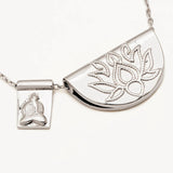 BY CHARLOTTE - Lotus & Little Buddha Necklace - Sterling Silver