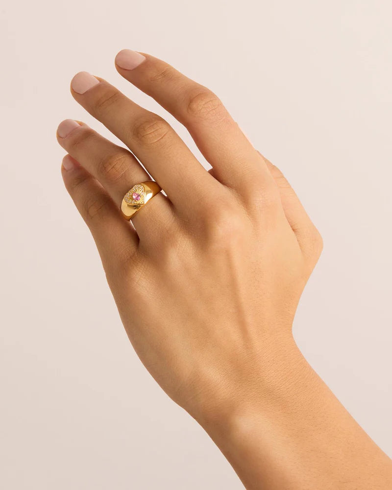 By Charlotte - Connect With Your Heart Ring - 18k Gold Vermeil