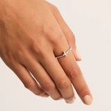 By Charlotte - Live in Light Ring - Sterling Silver