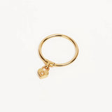 BY CHARLOTTE - Crystal Lotus Heart Padlock Ring