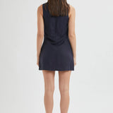 Rollas - Linen Shift Dress - Navy