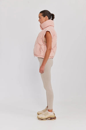 Toast Society - Neptune Puffer Jacket/Vest - Chalk Pink